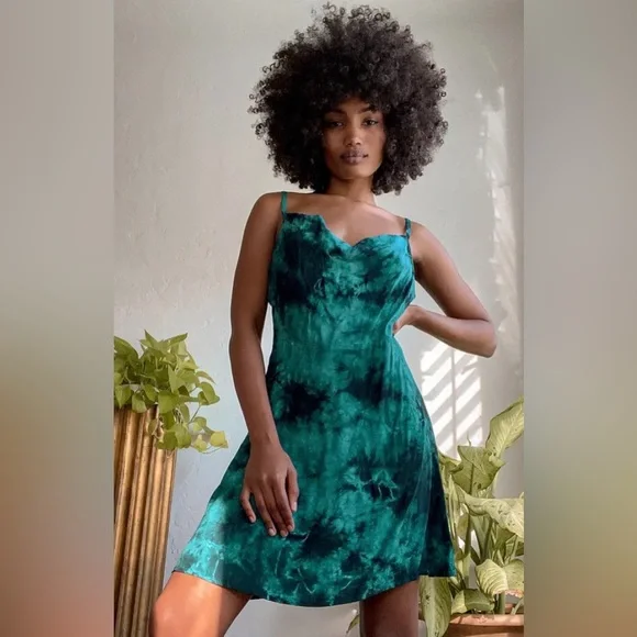 Lulus Dresses Lulus Dress Seeking Sunshine Hunter Green Tiedye